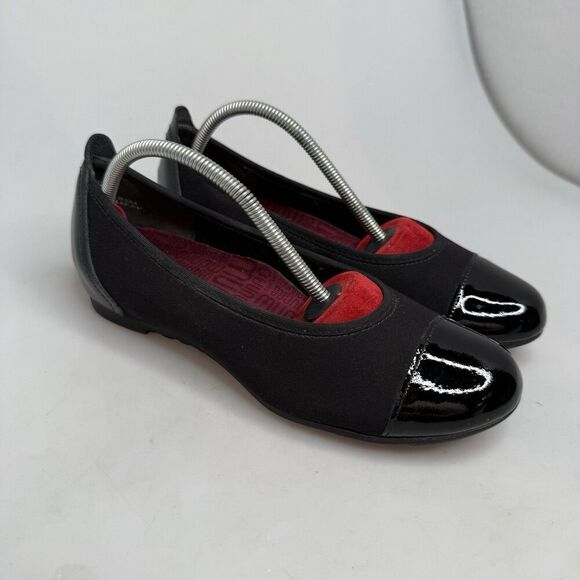 Munro Slip-On Loafer Shoes Size 6M Traveler Black Stretch Fabric Made In USA - Picture 3 of 16